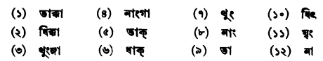তবলায় উত্থিত বোল-বাণী বা শব্দ